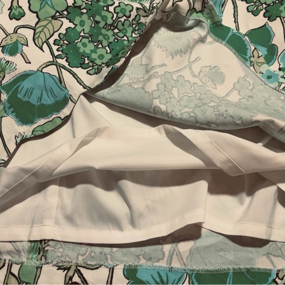 TALBOTS Women’s 22 Skirt Scalloped Floral Print Retro Preppy  Boho NWT - Picture 7 of 11